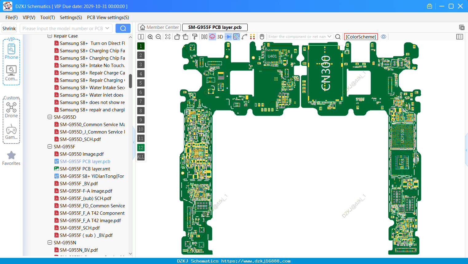 Samsung SM-G955F PCB Layer